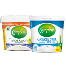 Campina Griekse stijl yoghurt 10% of volle kwark naturel